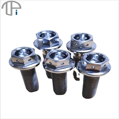 Pernos de titanio con brida hexagonal GR5
